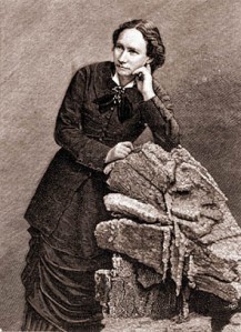 Portrait de Louise Michel (1830 - 1905) lors de sa dportation  Nouma en Nouvelle - Caldonie. 1873-1880. Gravure. © Costa/ Leemage