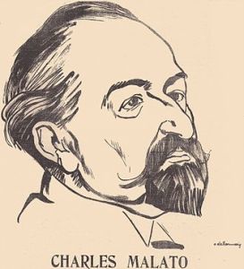 Caricatura de Malato por Delannoy (1909).