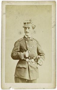 Jules Louis Montels oficial durante la guerra de 1870